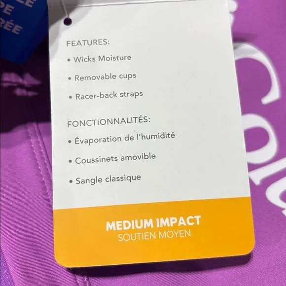 Columbia Medium Impact Pullover Racerback removable cups,wicks moisture,stretch - Picture 8 of 10